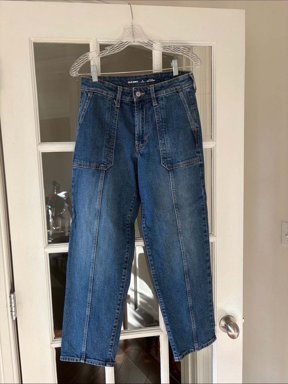 Old Navy Women's Dark Blue OG Loose High rise Jeans